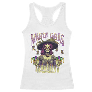 Mardi Gras Racerback Tank Top Voodoo Queen Creepy Doll TS09 White Print Your Wear