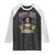 Mardi Gras Raglan Shirt Voodoo Queen Creepy Doll TS09 Black White Print Your Wear