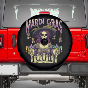 Mardi Gras Spare Tire Cover Voodoo Queen Creepy Doll TS09 Black Print Your Wear