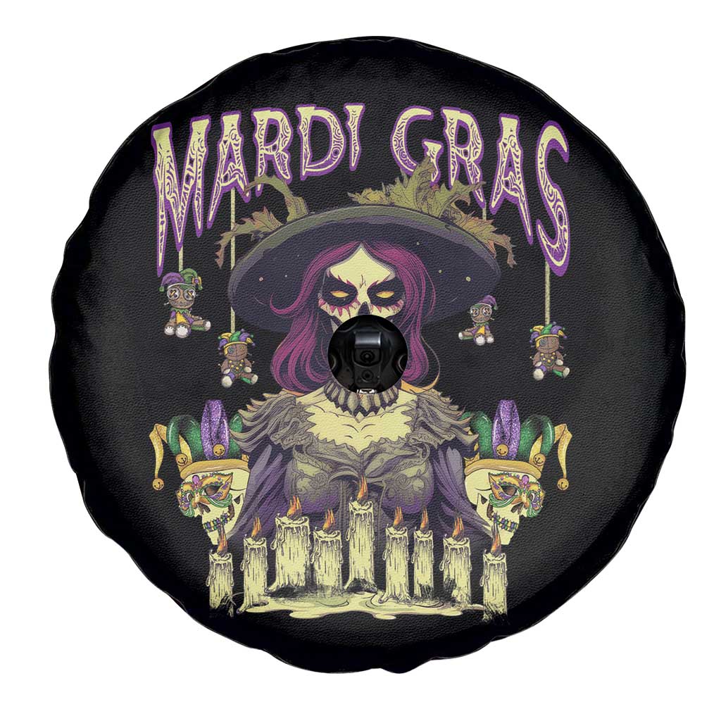Mardi Gras Spare Tire Cover Voodoo Queen Creepy Doll TS09 Print Your Wear