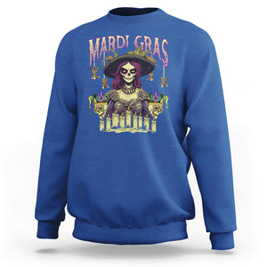 Mardi Gras Sweatshirt Voodoo Queen Creepy Doll TS09 Royal Blue Printyourwear