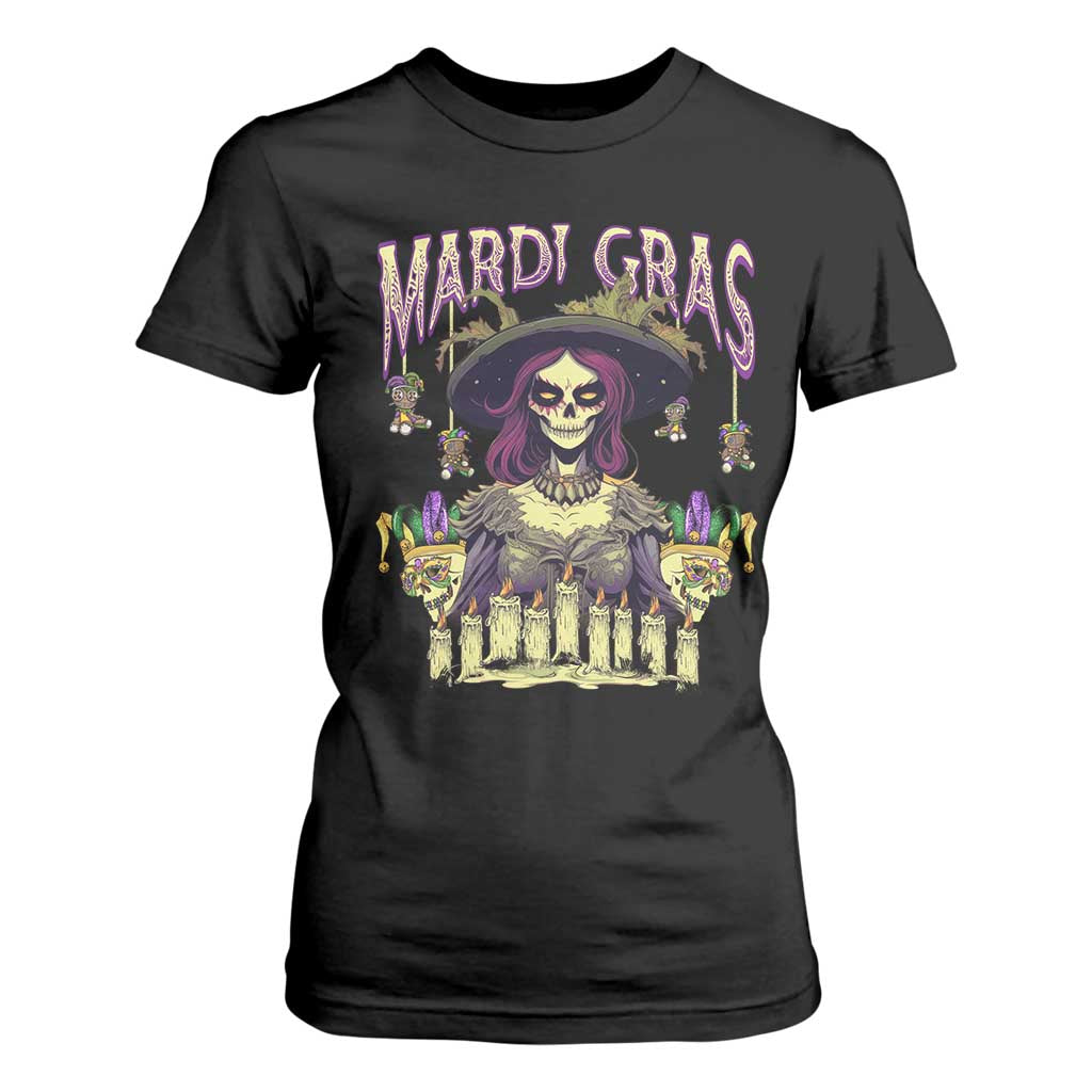 Mardi Gras T Shirt For Women Voodoo Queen Creepy Doll TS09 Black Print Your Wear