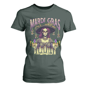 Mardi Gras T Shirt For Women Voodoo Queen Creepy Doll TS09 Dark Forest Green Print Your Wear