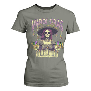 Mardi Gras T Shirt For Women Voodoo Queen Creepy Doll TS09 Military Green Print Your Wear