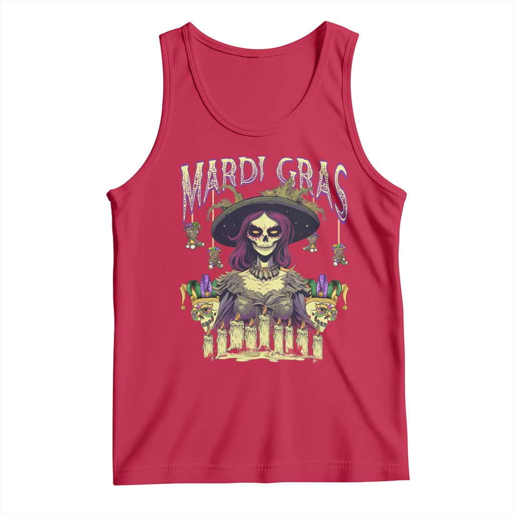 Mardi Gras Tank Top Voodoo Queen Creepy Doll TS09 Red Print Your Wear