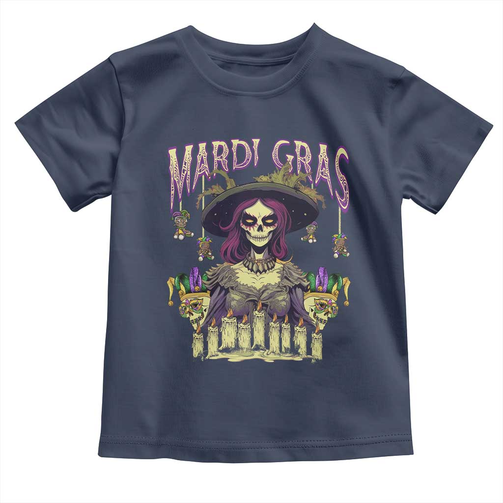 Mardi Gras Toddler T Shirt Voodoo Queen Creepy Doll TS09 Navy Print Your Wear