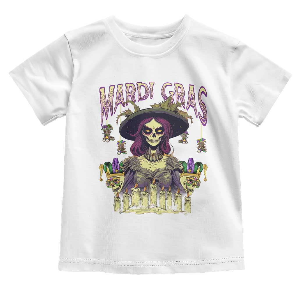 Mardi Gras Toddler T Shirt Voodoo Queen Creepy Doll TS09 White Print Your Wear