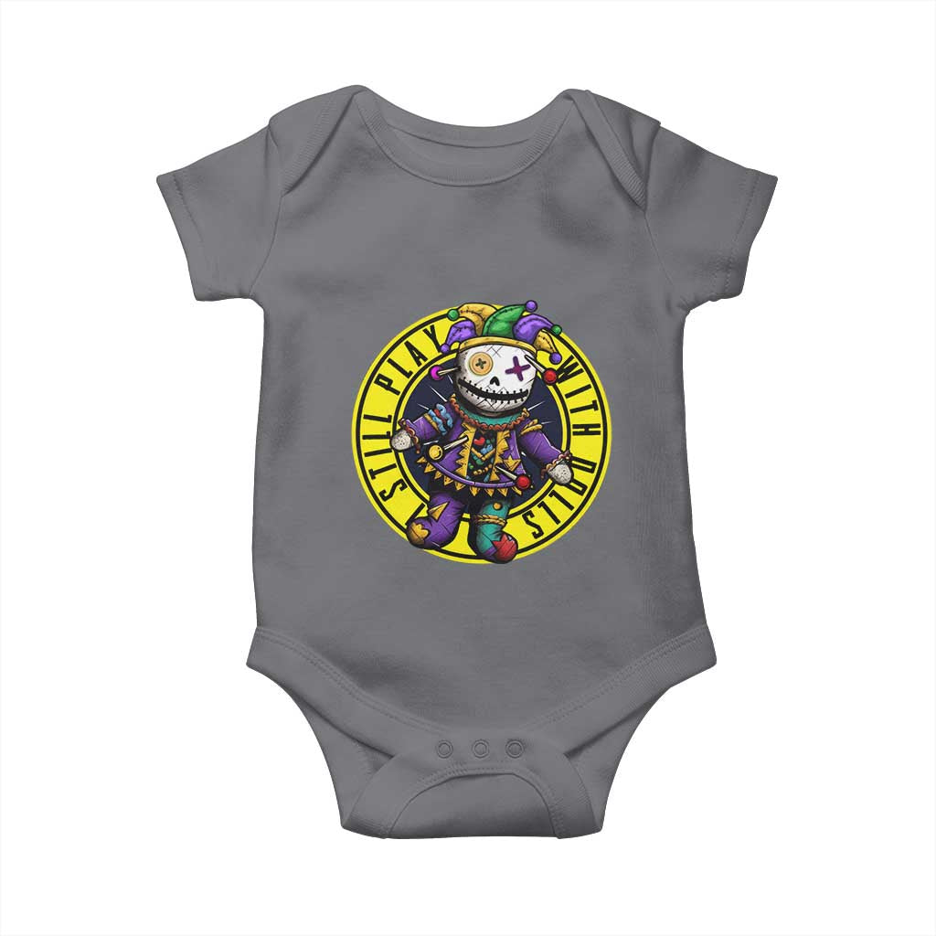 I Still Play With Doll Voodoo Mardi Gras Baby Onesie TS09 Charcoal Print Your Wear