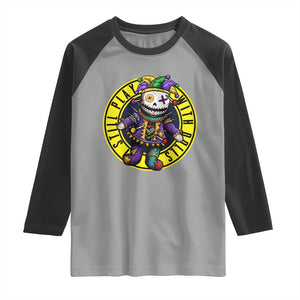 I Still Play With Doll Voodoo Mardi Gras Raglan Shirt TS09 Sport Gray Black Print Your Wear