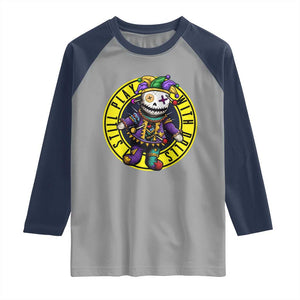 I Still Play With Doll Voodoo Mardi Gras Raglan Shirt TS09 Sport Gray Navy Print Your Wear
