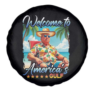 Funny Trump Spare Tire Cover Welcome To America's Gulf Beach Sarcastic Satirical TS09 Print Your Wear