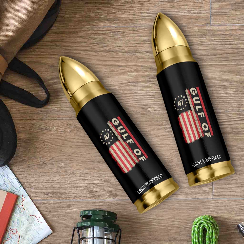 Gulf Of America Bullet Tumbler American Flag Trump 47 2025 TS09 Print Your Wear