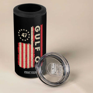 Gulf Of America 4 in 1 Can Cooler Tumbler American Flag Trump 47 2025 TS09 Print Your Wear