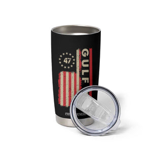 Gulf Of America Tumbler Cup American Flag Trump 47 2025 TS09 Print Your Wear
