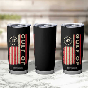 Gulf Of America Tumbler Cup American Flag Trump 47 2025 TS09 Print Your Wear