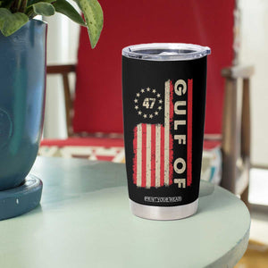 Gulf Of America Tumbler Cup American Flag Trump 47 2025 TS09 Print Your Wear