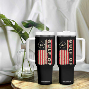 Gulf Of America Tumbler With Handle American Flag Trump 47 2025 TS09 Print Your Wear