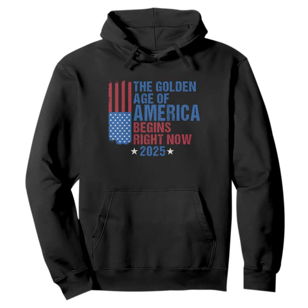 Trump 2025 Hoodie The Golden Age Of America Begins Right Now TS09 Black Print Your Wear