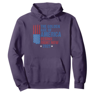 Trump 2025 Hoodie The Golden Age Of America Begins Right Now TS09 Purple Print Your Wear