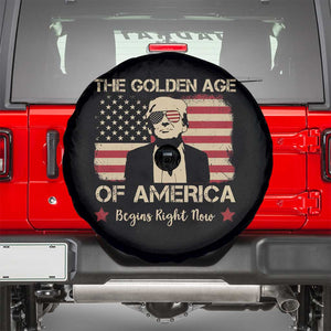 Trump 47 Spare Tire Cover The Golden Age Of America Begins Right Now 2025 TS09 Black Print Your Wear