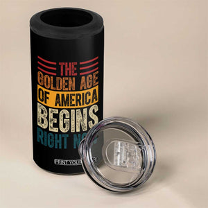 The Golden Age Of America Begins Right Now Trump 2025 4 in 1 Can Cooler Tumbler TS09 Print Your Wear