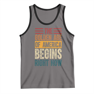 The Golden Age Of America Begins Right Now Trump 2025 Tank Top TS09 Deep Heather Black Print Your Wear