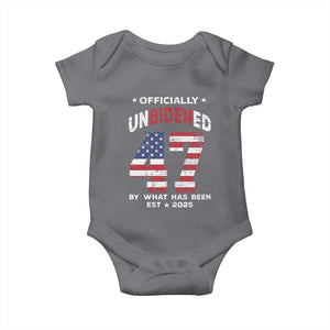 Funny Trump Baby Onesie Unbidened By What Has Been Pun TS09 Charcoal Print Your Wear
