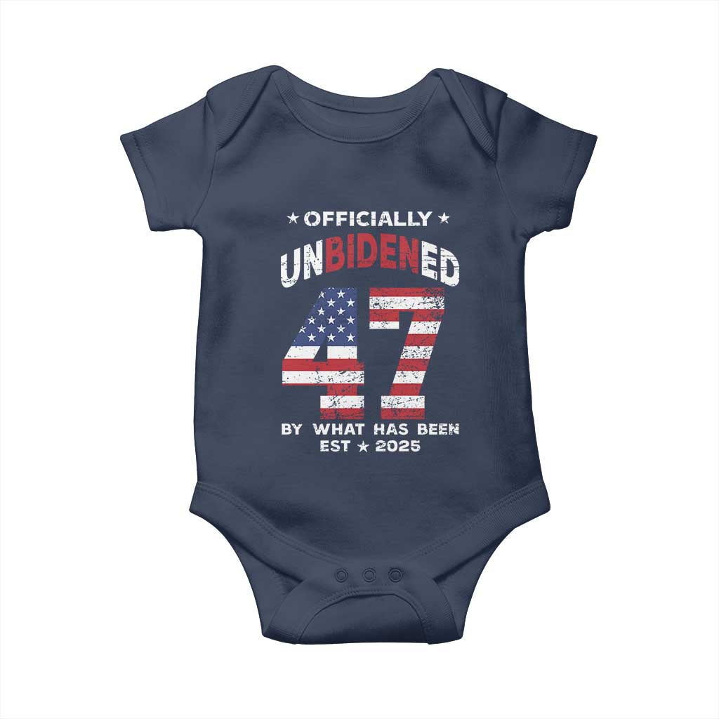 Funny Trump Baby Onesie Unbidened By What Has Been Pun TS09 Navy Print Your Wear