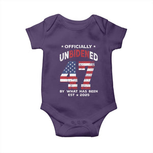 Funny Trump Baby Onesie Unbidened By What Has Been Pun TS09 Purple Print Your Wear