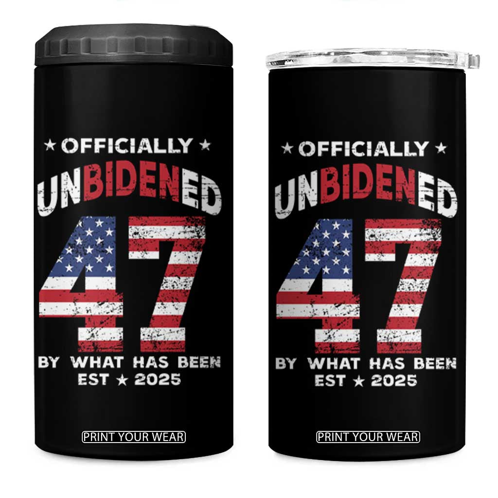 Funny Trump 4 in 1 Can Cooler Tumbler Unbidened By What Has Been Pun TS09 One Size: 16 oz Black Print Your Wear