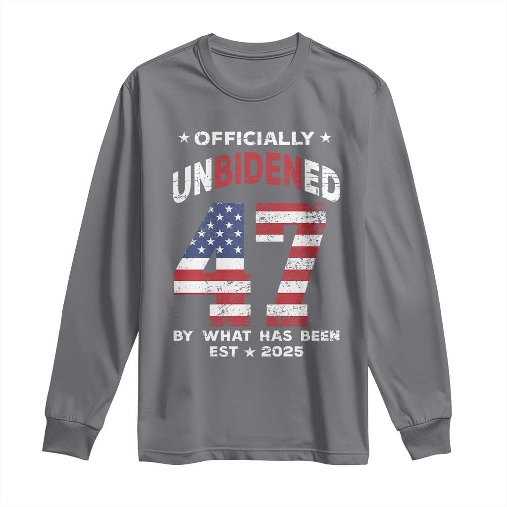 Funny Trump Long Sleeve Shirt Unbidened By What Has Been Pun TS09 Charcoal Print Your Wear