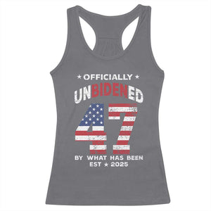 Funny Trump Racerback Tank Top Unbidened By What Has Been Pun TS09 Charcoal Print Your Wear
