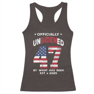Funny Trump Racerback Tank Top Unbidened By What Has Been Pun TS09 Dark Chocolate Print Your Wear