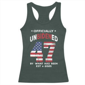 Funny Trump Racerback Tank Top Unbidened By What Has Been Pun TS09 Dark Forest Green Print Your Wear