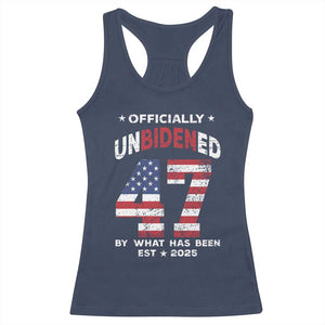 Funny Trump Racerback Tank Top Unbidened By What Has Been Pun TS09 Navy Print Your Wear