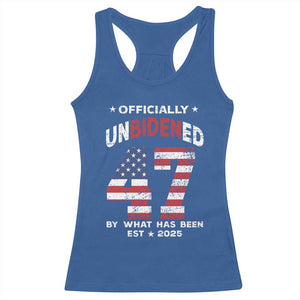 Funny Trump Racerback Tank Top Unbidened By What Has Been Pun TS09 Royal Blue Print Your Wear