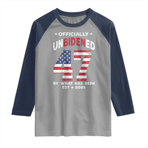 Funny Trump Raglan Shirt Unbidened By What Has Been Pun TS09 Sport Gray Navy Print Your Wear