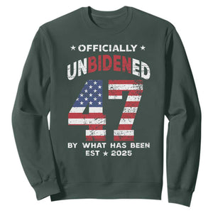Funny Trump Sweatshirt Unbidened By What Has Been Pun TS09 Dark Forest Green Print Your Wear