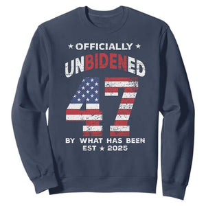 Funny Trump Sweatshirt Unbidened By What Has Been Pun TS09 Navy Print Your Wear