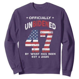 Funny Trump Sweatshirt Unbidened By What Has Been Pun TS09 Purple Print Your Wear