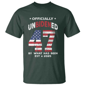 Funny Trump T Shirt Unbidened By What Has Been Pun TS09 Dark Forest Green Print Your Wear
