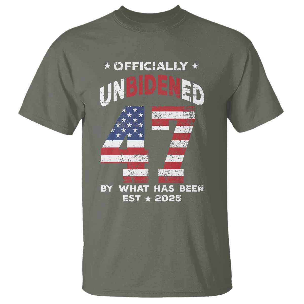 Funny Trump T Shirt Unbidened By What Has Been Pun TS09 Military Green Print Your Wear