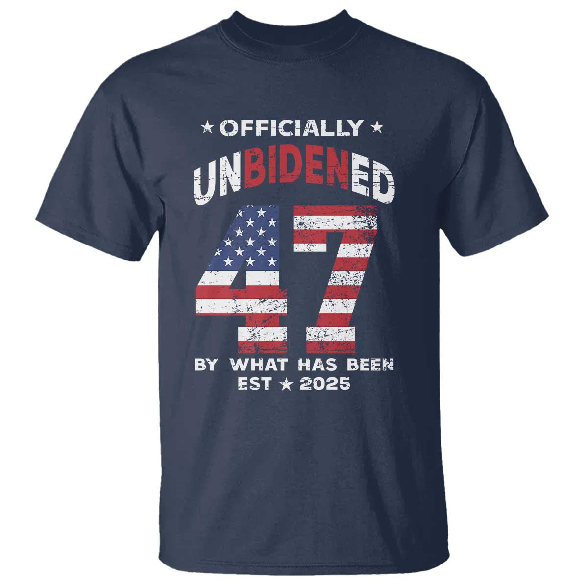 Funny Trump T Shirt Unbidened By What Has Been Pun TS09 Navy Print Your Wear