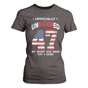 Funny Trump T Shirt For Women Unbidened By What Has Been Pun TS09 Dark Chocolate Print Your Wear