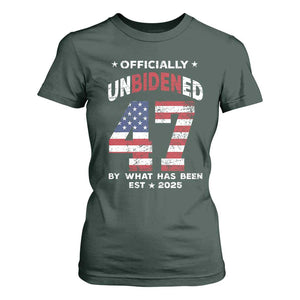 Funny Trump T Shirt For Women Unbidened By What Has Been Pun TS09 Dark Forest Green Print Your Wear