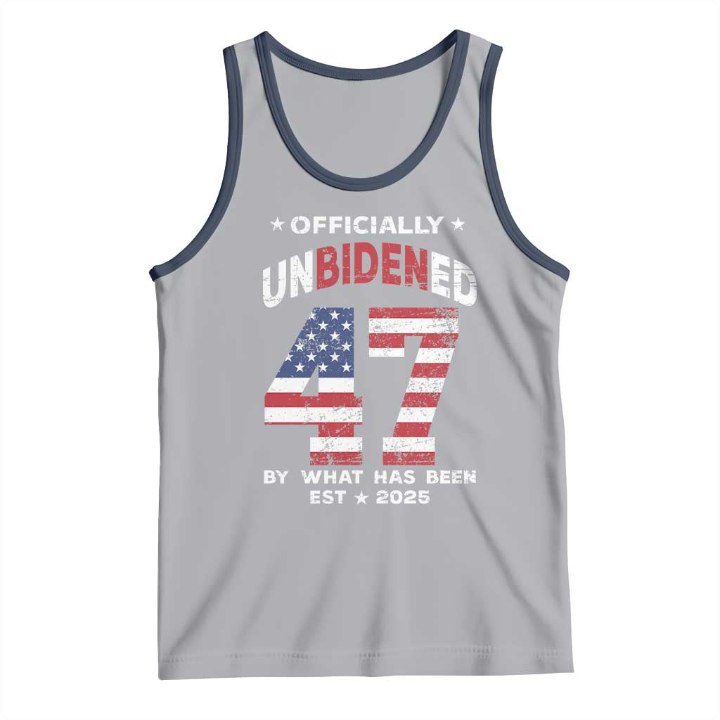 Funny Trump Tank Top Unbidened By What Has Been Pun TS09 Athletic Heather Navy Print Your Wear