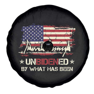 Trump 2025 Spare Tire Cover Pun Unbidened By What Has Been American Flag TS09 Print Your Wear