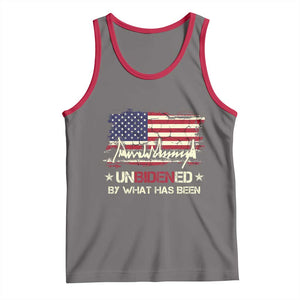 Trump 2025 Tank Top Pun Unbidened By What Has Been American Flag TS09 Deep Heather Red Print Your Wear