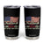 Trump 2025 Tumbler Cup Pun Unbidened By What Has Been American Flag TS09 Black Print Your Wear
