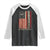 Trump 2025 Raglan Shirt Unburdened By What Has Been American Flag TS09 Black White Print Your Wear